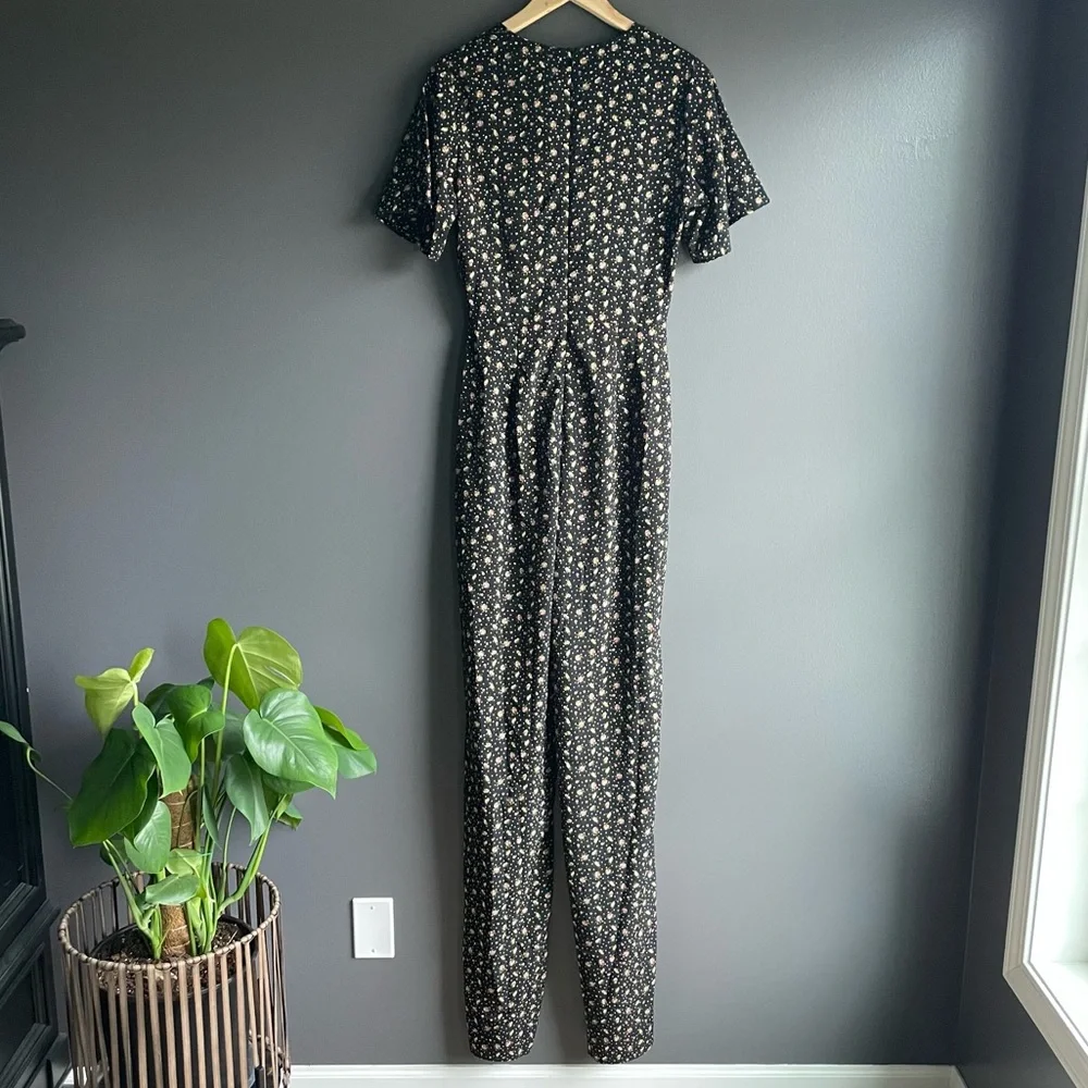 Asos Fashion Union Tall Tie Front Jumpsuit in Floral NWT - 4 Tall - Picture 8 of 9